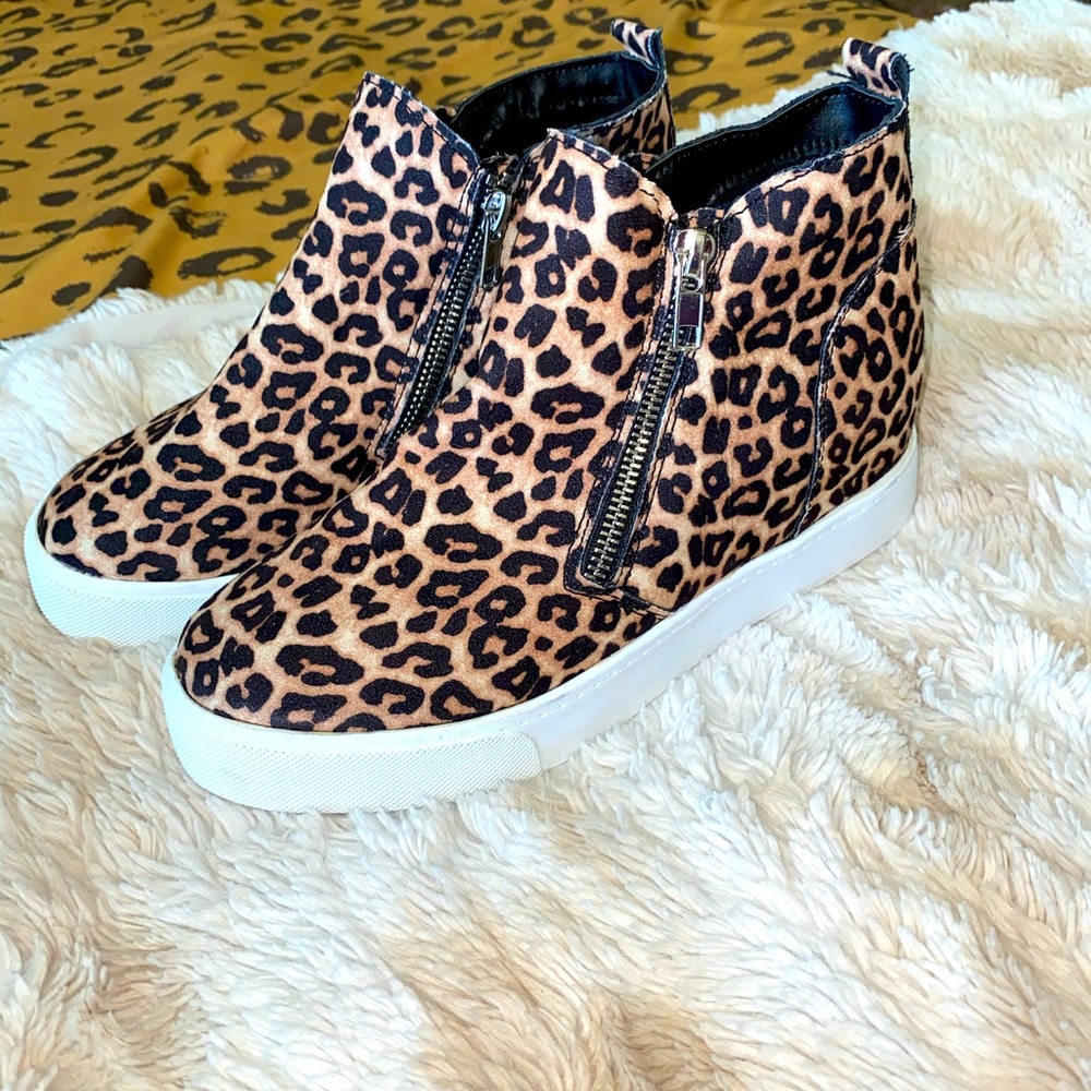Cheetah Print Platform Sneakers